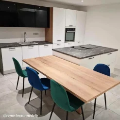 Chaise<Made in Meubles Chaise scandinave en velours bleu roi Copenhague (lot de 2)