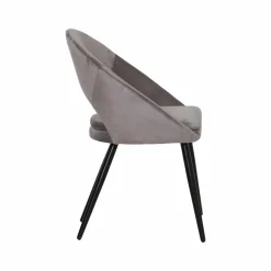 Chaise<Made in Meubles Chaise style fauteuil en velours gris souris Elouan (lot de 2)