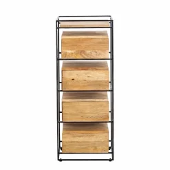 Chiffonnier<Made in Meubles Chiffonnier en bois de manguier et métal Haïcé