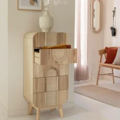 Chiffonnier|Meuble De Rangement<Made in Meubles Chiffonnier en bois de paulownia Nilo