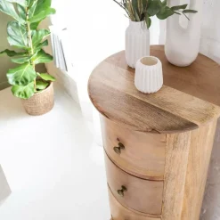 Chiffonnier<Made in Meubles Chiffonnier rond en bois de manguier Maëva