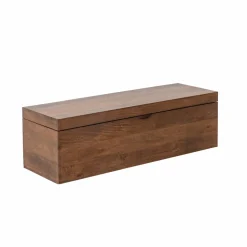 Banc|Meuble De Rangement<Made in Meubles Coffre banc en bois de manguier foncé Babeth