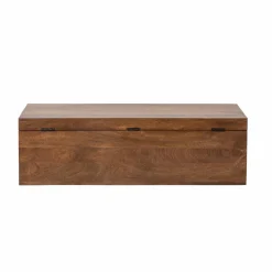 Banc|Meuble De Rangement<Made in Meubles Coffre banc en bois de manguier foncé Babeth