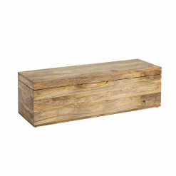 Banc|Meuble De Rangement<Made in Meubles Coffre banc en bois de manguier clair Babeth