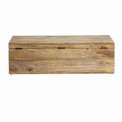 Banc|Meuble De Rangement<Made in Meubles Coffre banc en bois de manguier clair Babeth