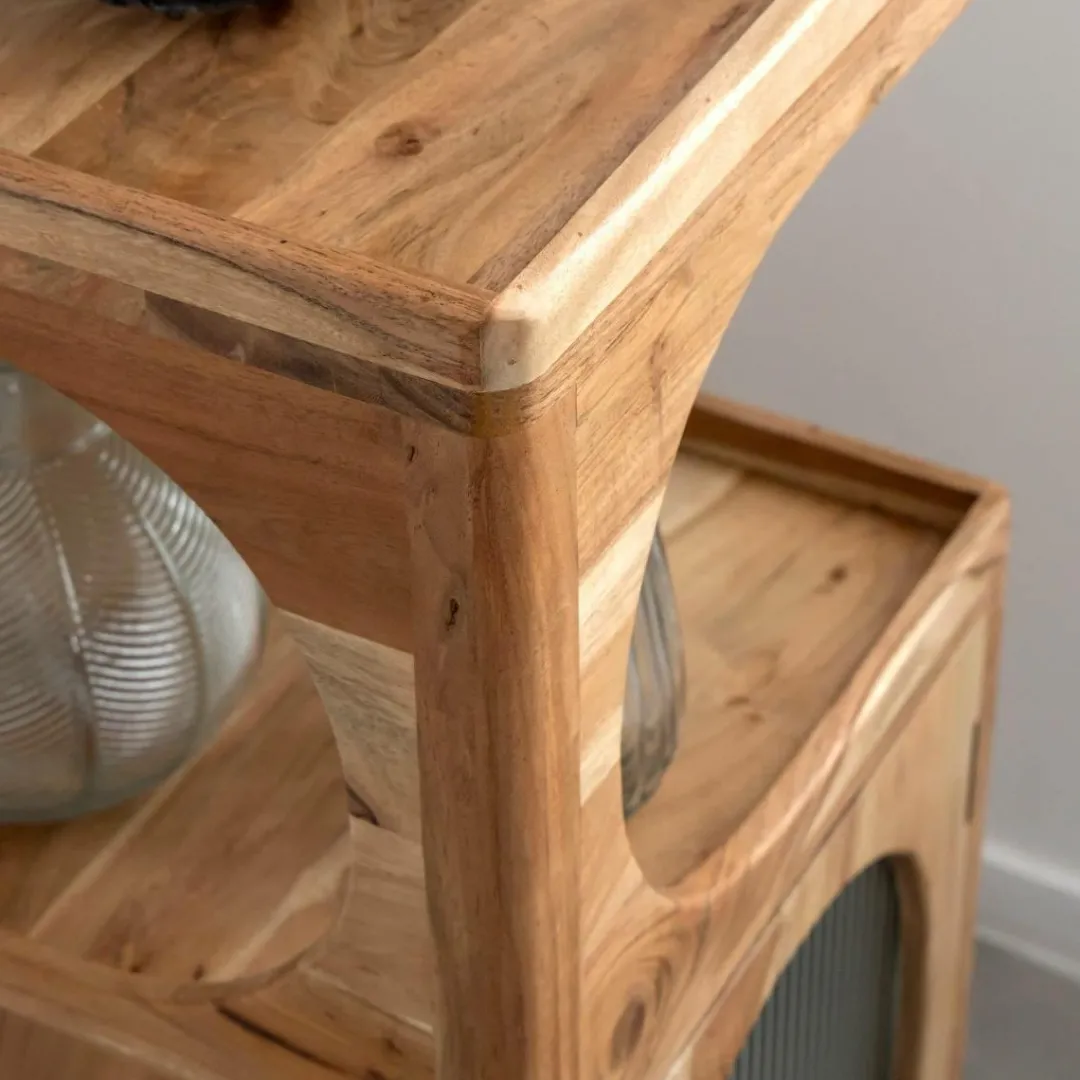 Colonne<Made in Meubles Colonne 1 étagère en bois d'acacia Emyr