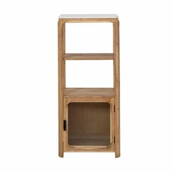 Colonne<Made in Meubles Colonne en bois d'acacia et marbre Emyr