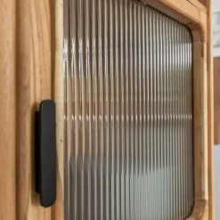 Colonne<Made in Meubles Colonne en bois d'acacia et marbre Emyr