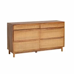 Commode<Made in Meubles Commode en bois de manguier et cannage Rim