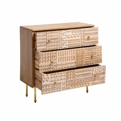 Commode<Made in Meubles Commode en bois de manguier sculpté Léopold