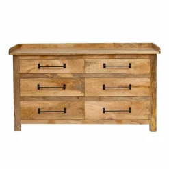 Commode<Made in Meubles Commode en bois de manguier 6 tiroirs Dolly