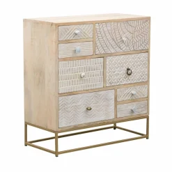 Commode<Made in Meubles Commode en bois de manguier et métal Vic