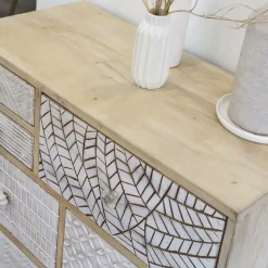 Commode<Made in Meubles Commode en bois de manguier et métal Vic