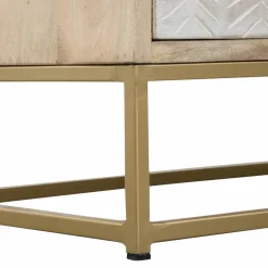 Commode<Made in Meubles Commode en bois de manguier et métal Vic