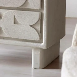 Commode<Made in Meubles Commode en bois effet béton blanc Danaé