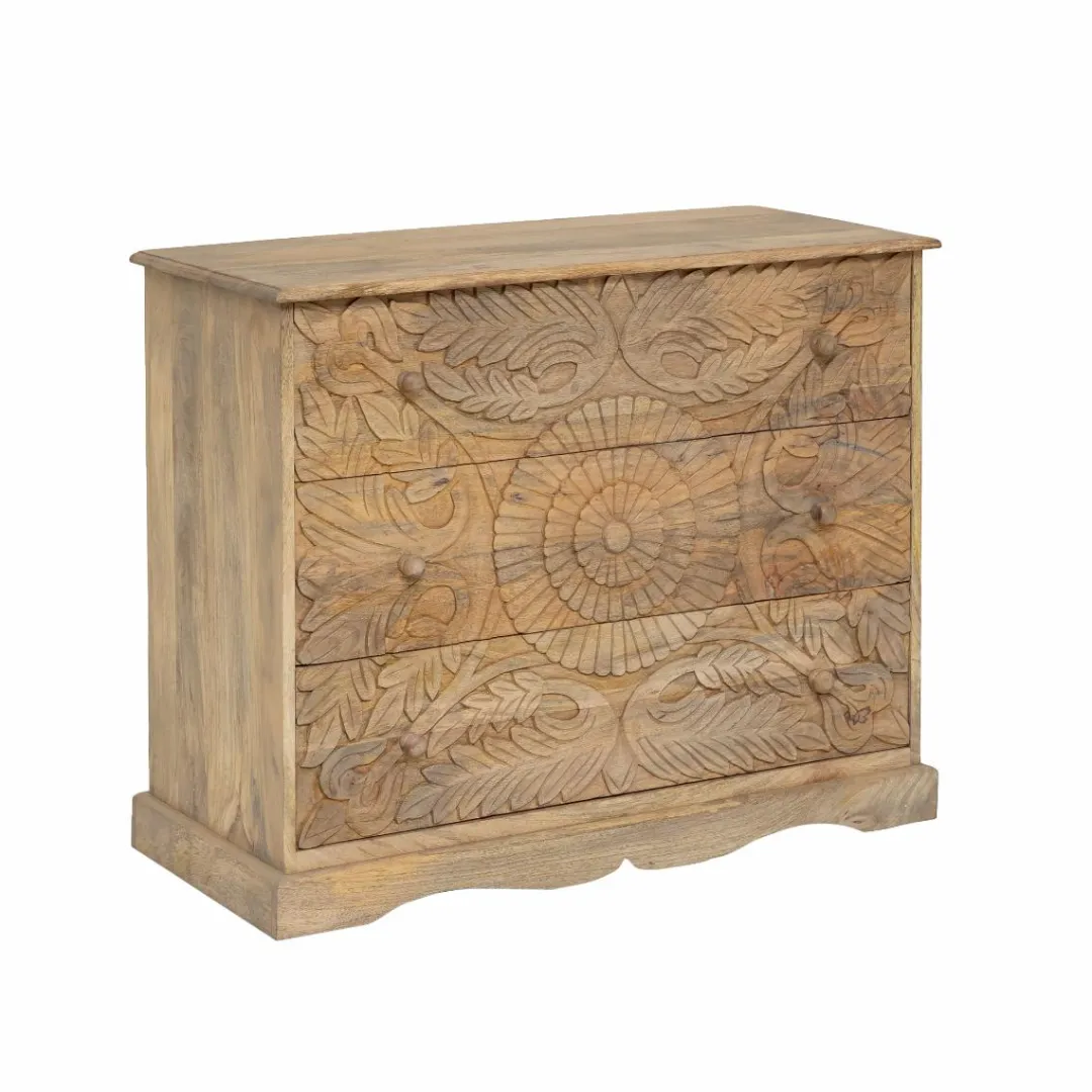 Commode<Made in Meubles Commode sculpté en bois de manguier Adonie