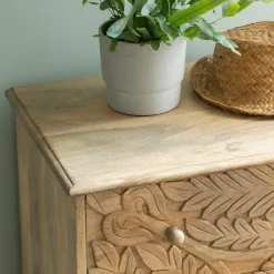 Commode<Made in Meubles Commode sculpté en bois de manguier Adonie