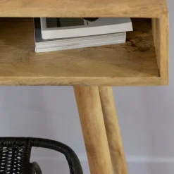 Table Console<Made in Meubles Console avec rangement en bois de manguier Maëva