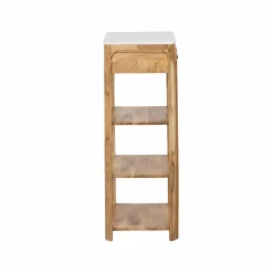 Table Console<Made in Meubles Console avec tiroir en bois d'acacia et marbre Emyr