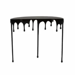 Table Console<Made in Meubles Console en aluminium noir Calypso