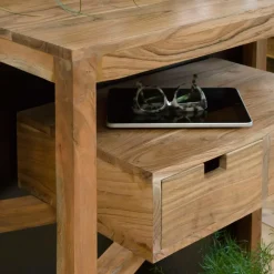 Table Console<Made in Meubles Console en bois d’acacia massif Oslo