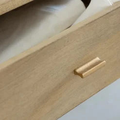 Table Console<Made in Meubles Console en bois de manguier et marbre Hari