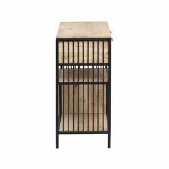 Table Console<Made in Meubles Console en bois de manguier et métal Héloïse