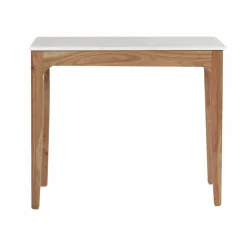 Table Console<Made in Meubles Console en bois de manguier et marbre Arthuro