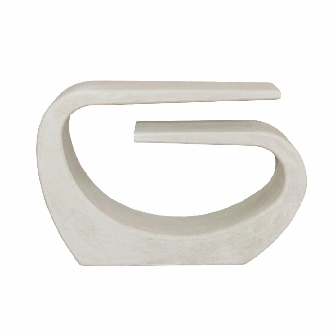 Table Console<Made in Meubles Console en bois effet béton blanc Danaé