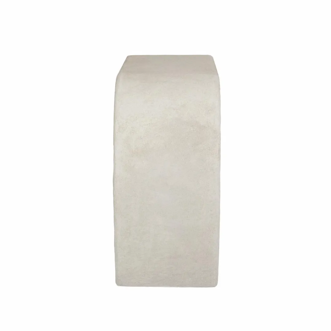 Table Console<Made in Meubles Console en bois effet béton blanc Danaé