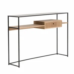 Table Console<Made in Meubles Console en bois et métal Ortense