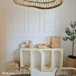 Table Console<Made in Meubles Console en chêne massif clair Octave