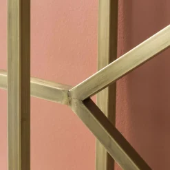 Table Console<Made in Meubles Console en manguier et métal doré Valérie