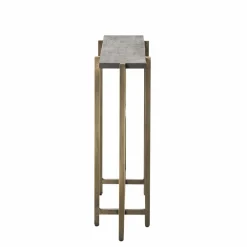 Table Console<Made in Meubles Console en manguier et métal doré Valérie