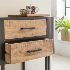 Table Console<Made in Meubles Console en métal Achille