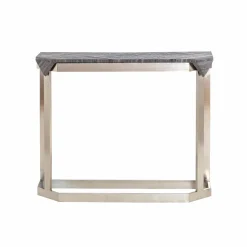 Table Console<Made in Meubles Console en métal et marbre Noé