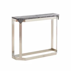 Table Console<Made in Meubles Console en métal et marbre Noé