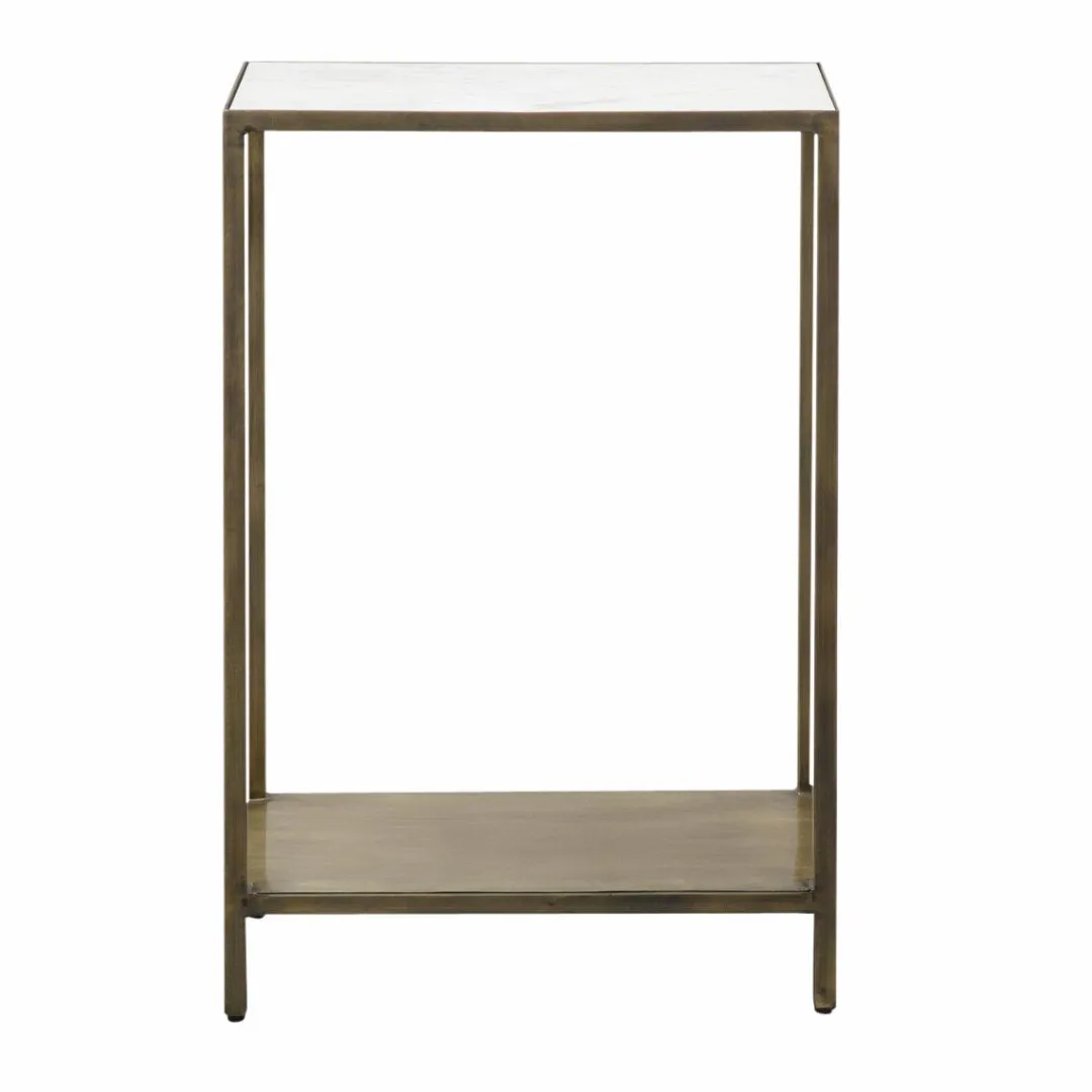 Table Console<Made in Meubles Console en métal et marbre Pomme