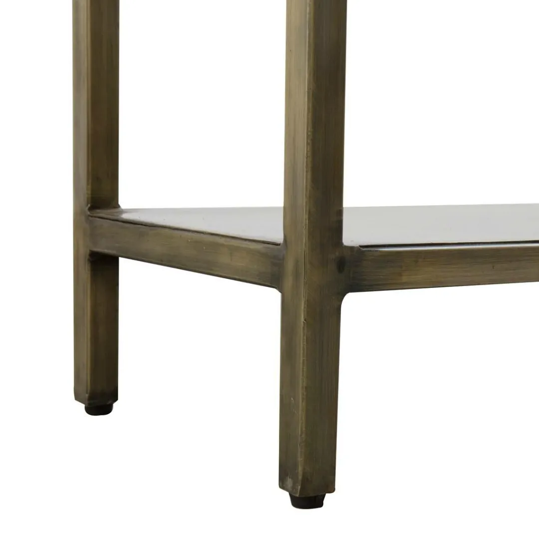 Table Console<Made in Meubles Console en métal et marbre Pomme