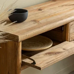 Table Console<Made in Meubles Console en pin recyclé Blaise