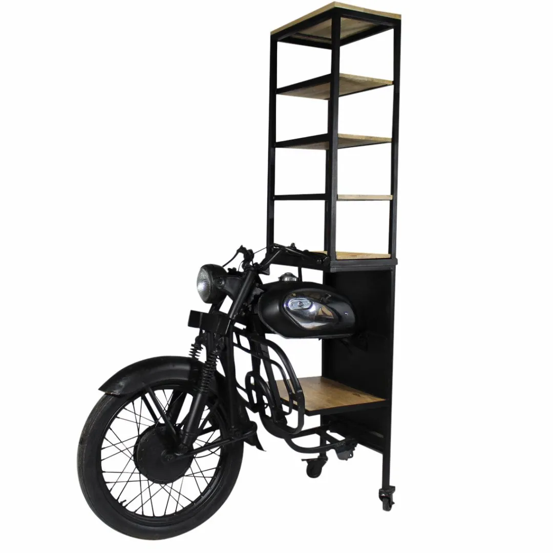 Etagère<Made in Meubles Etagère avant de moto en métal noir Tata
