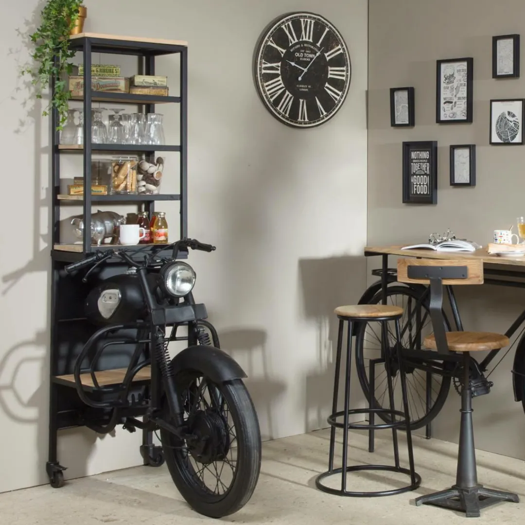 Etagère<Made in Meubles Etagère avant de moto en métal noir Tata