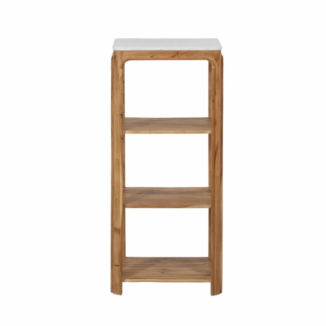 Etagère|Meuble De Rangement<Made in Meubles Etagère carrée en bois d'acacia et marbre Emyr
