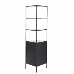 Etagère<Made in Meubles Etagère d'angle en métal et marbre Mona