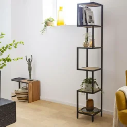 Etagère<Made in Meubles Etagère en bois de manguier et métal Ulysse