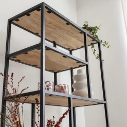 Etagère<Made in Meubles Etagère en bois de manguier et métal Maxence