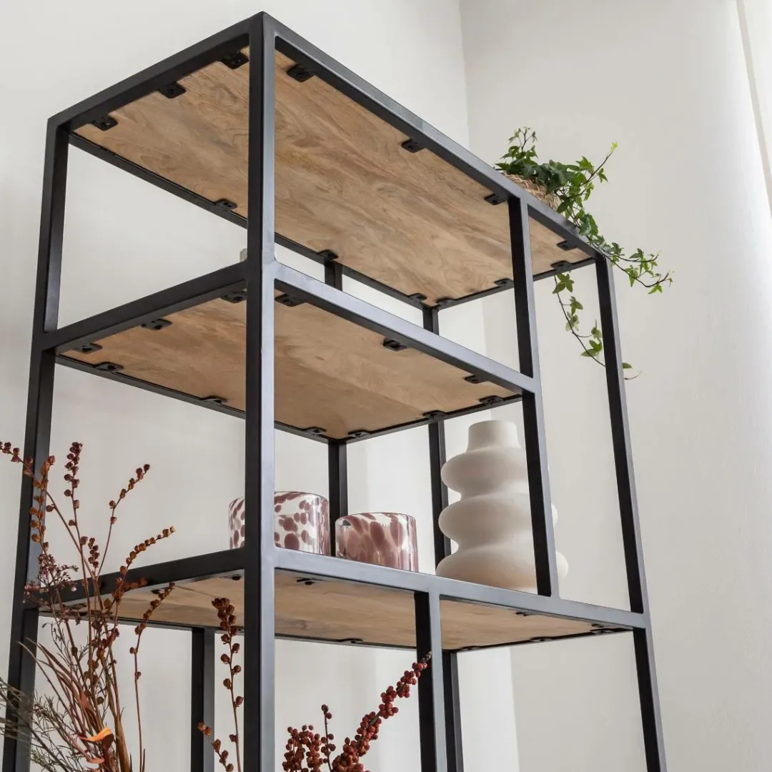 Etagère<Made in Meubles Etagère en bois de manguier et métal Maxence