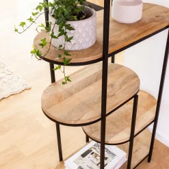 Etagère<Made in Meubles Etagère en bois de manguier et métal Owen