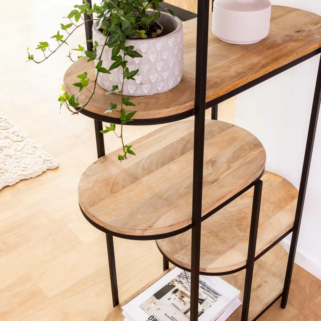 Etagère<Made in Meubles Etagère en bois de manguier et métal Owen