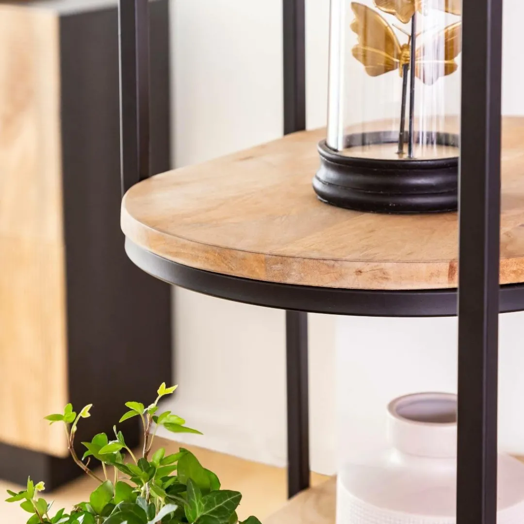 Etagère<Made in Meubles Etagère en bois de manguier et métal Owen